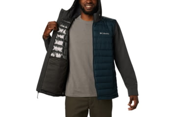 Image of Columbia Powder Lite Hybrid Jacket - Mens, Night Shadow, Shark Heather, Small, 1864631494-S