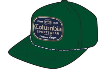 Image of Columbia Ratchet Strap Snap Back, Rain Forest/Beer Label, One Size, 2070981-375-O/S