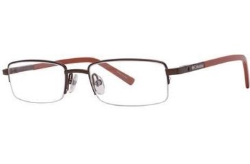 Image of Columbia Raven Progressive Prescription Eyeglasses - Frame Brown/Heatwave Orange, Size 48/17mm CBRAVEN01