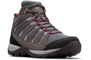 Image of Columbia Redmond V2 Mid Waterproof Hiking Boots - Mens, Graphite, Red Jasper, Medium, 8, 1865081053-8