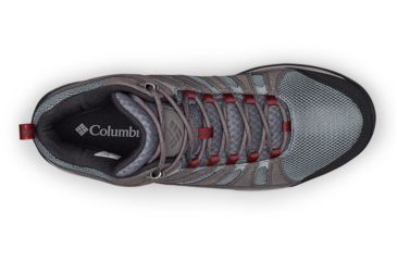 Image of Columbia Redmond V2 Mid Waterproof Hiking Boots - Mens, Graphite, Red Jasper, Medium, 8, 1865081053-8