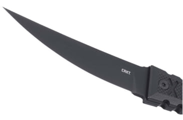 Image of Columbia River Knife &amp; Tool HZ4, Fixed Blade Knife, 4.76" Trailing Point Blade, SK-5 Blade Steel, 8.88" Overall Length, Titanium Nitride Finish, Black, Black G10 Grips, Includes Sheath, 2924