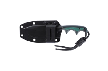 Image of Columbia River Knife &amp; Tool Minimalist Nessmuk, Fixed Blade Knife, 2.9&quot; Drop Point Blade, D2 Blade Steel, 6&quot; Overall Length, Stone Wash Finish, Silver, Micarta Handle, Includes Sheath, 2376