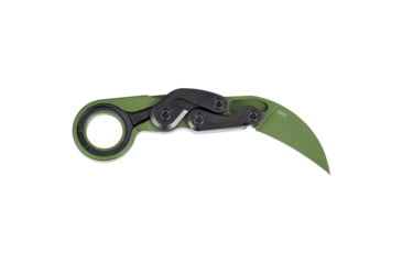 Image of Columbia River Knife &amp; Tool Provoke, Folding Knife, 2.41&quot; Hawkbill Blade, D2 Blade Steel, 7.25&quot; Overall Length, Cerakote Finish, Green, Black Aluminum Handle, Liner Lock, 4040BG