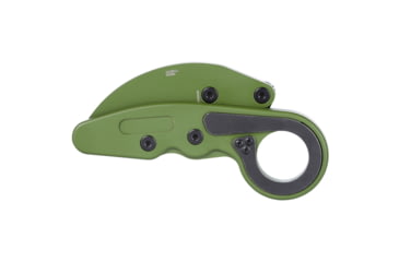 Image of Columbia River Knife &amp; Tool Provoke, Folding Knife, 2.41&quot; Hawkbill Blade, D2 Blade Steel, 7.25&quot; Overall Length, Cerakote Finish, Green, Black Aluminum Handle, Liner Lock, 4040BG