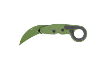 Image of Columbia River Knife &amp; Tool Provoke, Folding Knife, 2.41&quot; Hawkbill Blade, D2 Blade Steel, 7.25&quot; Overall Length, Cerakote Finish, Green, Black Aluminum Handle, Liner Lock, 4040BG