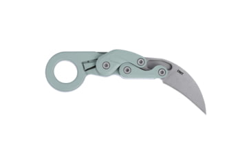 Image of Columbia River Knife &amp; Tool Provoke, Folding Knife, 2.47&quot; Hawkbill Blade, AUS 8 Blade Steel, 7.19&quot; Overall Length, Stonewash Finish, Silver, Green Grivory Handle, Liner Lock, 4041GR