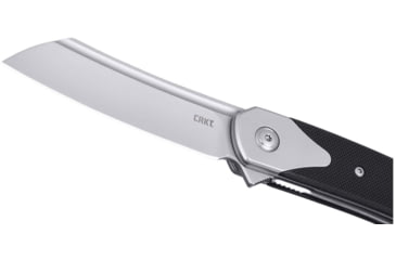 Image of Columbia River Knife &amp; Tool Viento, Folding Knife, 3.23" Sheepsfoot Blade, D2 Blade Steel, 7.43" Overall Length, Bead Blast Finish, Silver, Black G10 Handle, Liner Lock, 7135