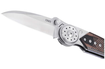 Image of Columbia River Knife &amp; Tool Walker, Folding Knife, 2.93" Sheepsfoot Blade, 14C28N Blade Steel, 5.94" Overall Length, Satin Finish, Silver, Brown Handle, Blade Lock, 4200