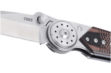 Image of Columbia River Knife &amp; Tool Walker, Folding Knife, 2.93" Sheepsfoot Blade, 14C28N Blade Steel, 5.94" Overall Length, Satin Finish, Silver, Brown Handle, Blade Lock, 4200