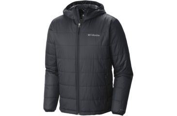 Image of Columbia Saddle Chutes Hooded Jacket - Men's-Graphite-X-Large