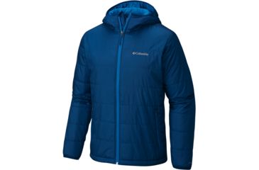 Image of Columbia Saddle Chutes Hooded Jacket - Men's-Phoenix Blue-X-Large