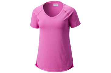 Image of Columbia Saturday Trail II Knit Short Sleeve Shirt - Womens, Groovy Pink Heather, L, 1714621650L