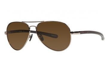 Image of Columbia Seneca Eyeglass Frames - Frame Shiny Gold, Brown/Black, Lens Color Grey CBSENECA01