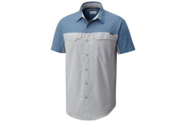 Image of Columbia Silver Ridge Blocked Short Sleeve Shirt - Mens, Columbia Grey, Steel, L 1768771039L