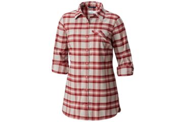 Image of Columbia Silver Ridge Flannel Tunic, Rose Dust Plaid, Extra Small - Womens, 1802611677-XS