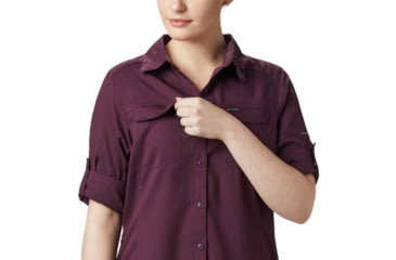 Image of Columbia Silver Ridge Lite Long Sleeve Shirt - Womens, Black Cherry, Small, 1714371522-S