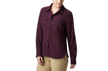 Image of Columbia Silver Ridge Lite Long Sleeve Shirt - Womens, Black Cherry, Small, 1714371522-S