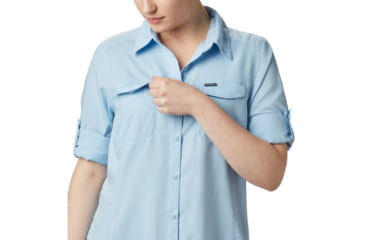 Image of Columbia Silver Ridge Lite Long Sleeve Shirt - Womens, Crystal Blue, Extra Small, 1714371484-XS