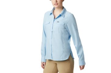 Image of Columbia Silver Ridge Lite Long Sleeve Shirt - Womens, Crystal Blue, Extra Small, 1714371484-XS