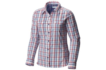 Image of Columbia Silver Ridge Lite Plaid Long Sleeve Shirt - Women's-Bluebell Plaid-Large