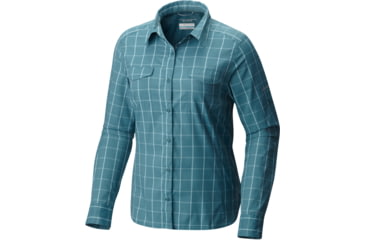 Image of Columbia Silver Ridge Lite Plaid Long Sleeve Shirt - Women's-Cloudburst Grid-Small