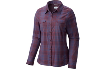 Image of Columbia Silver Ridge Lite Plaid Long Sleeve Shirt - Women's-Dusty Purple Mixed Plaid-Large