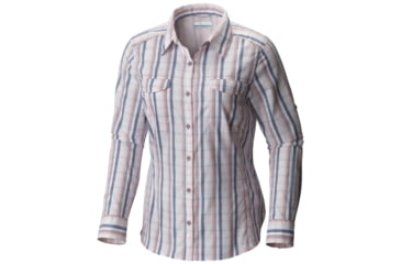 Image of Columbia Silver Ridge Lite Plaid Long Sleeve Shirt - Women's-Whitened Pink Plaid-X-Small