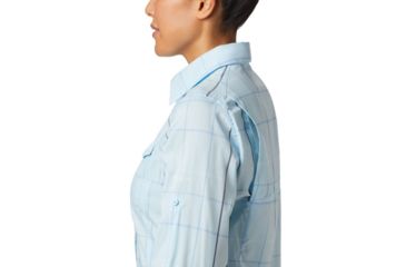 Image of Columbia Silver Ridge Lite Plaid Long Sleeve Shirt - Womens, Pale Blue Large Plaid, Medium, 1710561470-M