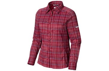 Image of Columbia Silver Ridge Lite Plaid Long Sleeve Shirt - Womens, Wine Berry Small Plaid, Small, 1710561550-S