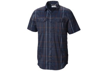 Image of Columbia Silver Ridge Lite Plaid Short Sleeve - Mens, Collegiate Navy Large Plaid, Large, 1711591464-L