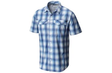 Image of Columbia Silver Ridge Lite Plaid Short Sleeve Shirt - Mens, Azul Plaid, XL 1711591437XL