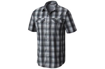 Image of Columbia Silver Ridge Lite Plaid Short Sleeve Shirt - Mens, Shark Plaid, L, 1711591011L