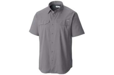 Image of Silver Ridge Lite Short Sleeve Shirt - Mens-Columbia Grey Heather-Large