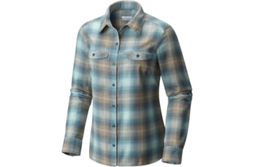 Image of Columbia Silver Ridge Long Sleeve Flannel Top - Women's-Cloudburst Ombre Plaid-X-Large