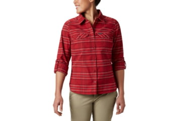 Image of Columbia Silver Ridge Long Sleeve Flannel - Womens, Beet Plaid, Extra Small, 1740471607-XS
