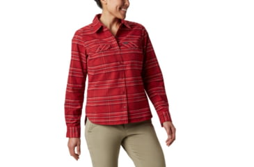 Image of Columbia Silver Ridge Long Sleeve Flannel - Womens, Beet Plaid, Extra Small, 1740471607-XS