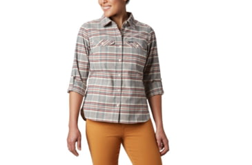 Image of Columbia Silver Ridge Long Sleeve Flannel - Womens, Chalk Plaid, Extra Small, 1740471191-XS