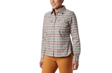 Image of Columbia Silver Ridge Long Sleeve Flannel - Womens, Chalk Plaid, Extra Small, 1740471191-XS