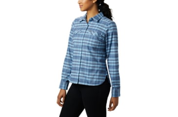 Image of Columbia Silver Ridge Long Sleeve Flannel - Womens, Crystal Blue Plaid, Medium, 1740471484-M