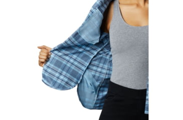 Image of Columbia Silver Ridge Long Sleeve Flannel - Womens, Crystal Blue Plaid, Medium, 1740471484-M