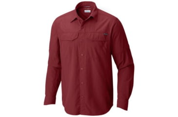 Image of Columbia Silver Ridge Long Sleeve Shirt - Mens, Red Element, Large, 1441581611-L