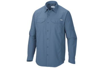 Image of Silver Ridge Long Sleeve Shirt - Mens-Steel-Small
