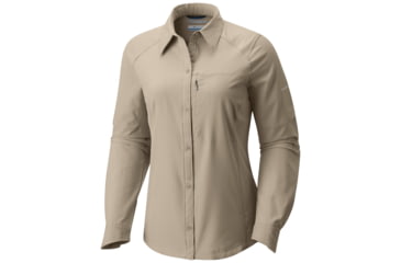 Image of Columbia Silver Ridge Long Sleeve Shirt - Womens, Fossil, XS, 1443231160XS