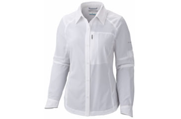 Image of Silver Ridge Long Sleeve Shirt - Womens-White-Small