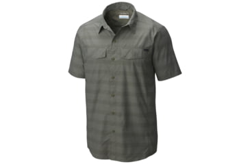 Image of Columbia Silver Ridge Multi Plaid Short Sleeve Shirt - Men's -Cypress Stripe-X-Large