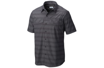 Image of Columbia Silver Ridge Multi Plaid Short Sleeve Shirt - Men's -Shark Stripe-Medium