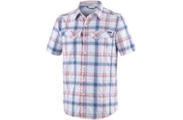 Image of Columbia Silver Ridge Multi Plaid Short Sleeve Shirt - Men's -Sunset Red Window Pane Heather-Small
