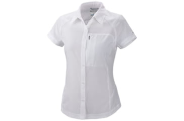 Image of Columbia Silver Ridge Short Sleeve Shirt - Women's-White-Large