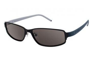 Image of Columbia SILVERTHORNE Progressive Prescription Eyeglasses - Frame MATTE BLACK/CARBON BLUE, Lens Color Smoke, Size 58/15mm CBSILVERTHORNE01